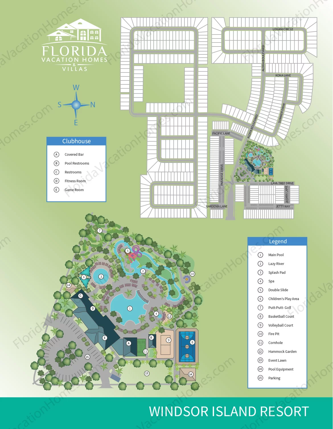 Windsor Island Resort Map